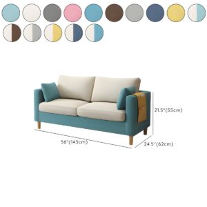Contemporary Square Arm Loveseat - Image 8