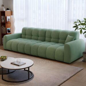 Drawing Room Standard Sofa in Sage Flannel with Armrest and 1 Pillow - Image 1