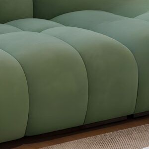 Drawing Room Standard Sofa in Sage Flannel with Armrest and 1 Pillow - Image 3