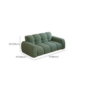 Drawing Room Standard Sofa in Sage Flannel with Armrest and 1 Pillow - Image 5
