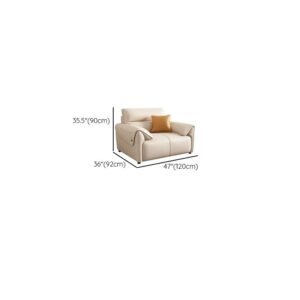 Coffee Standard Sofa with Scratch-durable Function and 2 Pillows for 3 in Modish - Image 11