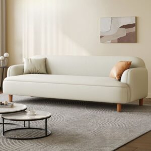 Off-White Standard Sofa/Loveseat with Armrest for Drawing Room - Image 8