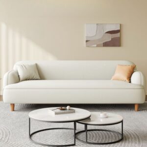 Off-White Standard Sofa/Loveseat with Armrest for Drawing Room - Image 7