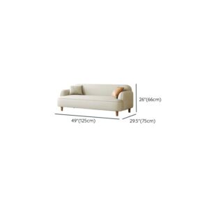 Off-White Standard Sofa/Loveseat with Armrest for Drawing Room - Image 9