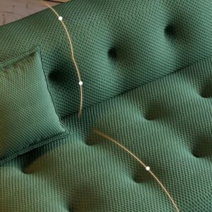 Casual Solid Color Olive Green Sofa Couch 4-seater - Image 3