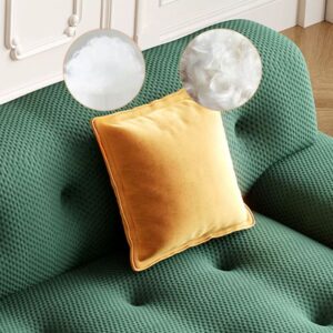 Casual Solid Color Olive Green Sofa Couch 4-seater - Image 2