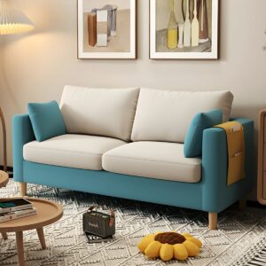 Contemporary Square Arm Loveseat - Image 7