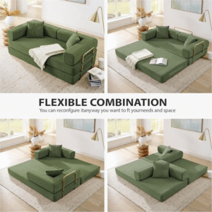 4-in-1 Folding Convertible Sofa Bed - Image 4