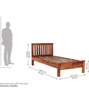queen king single size bed, king queen single size bed, queen king size bed, king queen size bed, large king queen size bed, queen bed, king bed, king size bed, queen size bed, large size bed, full size bed, sheesham wood single bed frame, solid sheesham wood bed 208 x 102 cm, eco friendly sheesham wood bed for bedroom, affordable sheesham wooden bed in India, single bed with natural grain walnut finish, DIY assembly sheesham bed with instructions,