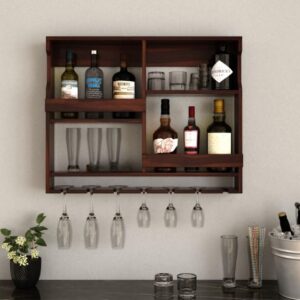 Bar Cabinet, Wall Hanging Mini Bar, Wooden Bar Cabinet, Mini Bar Cabinet for Home, Wall Mounted Bar Cabinet, Glass Storage Cabinet, Home Bar Furniture, Sheesham Wood Mini Bar, Stylish Bar Cabinet,