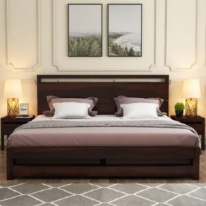 Mission Solid Sheesham Wood King Size Bed - Image 5