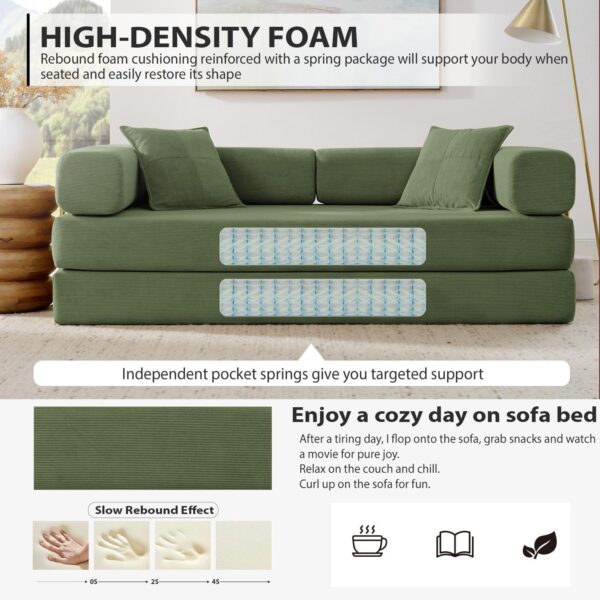 folding sofa bed, sofa bed, king size sofa bed, king floor sofa, convertible 3 seat sofa, folding floor couch, corduroy sofa bed