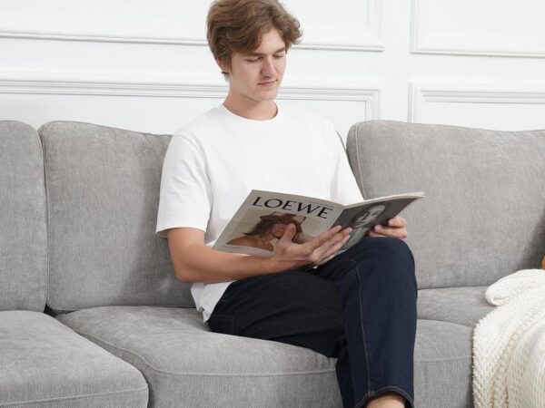 sectional sofa, sectional sofa couch, sectional couch, EASE MOOSE oversized deep seat sofa, modular chenille sectional sofa for living room, washable cushion modular sectional couch