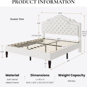 king queen size bed, queen bed, king bed, king size bed, queen size bed, adjustable tiara headboard king bed frame, velvet upholstered king platform bed,