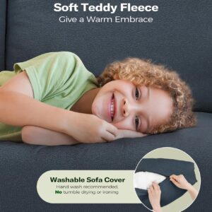 loveseat sofa, small sofa, fabric couch, couch sofa, Welzona small loveseat sofa, small teddy fabric couch for living room, cloud like small sofa for bedroom