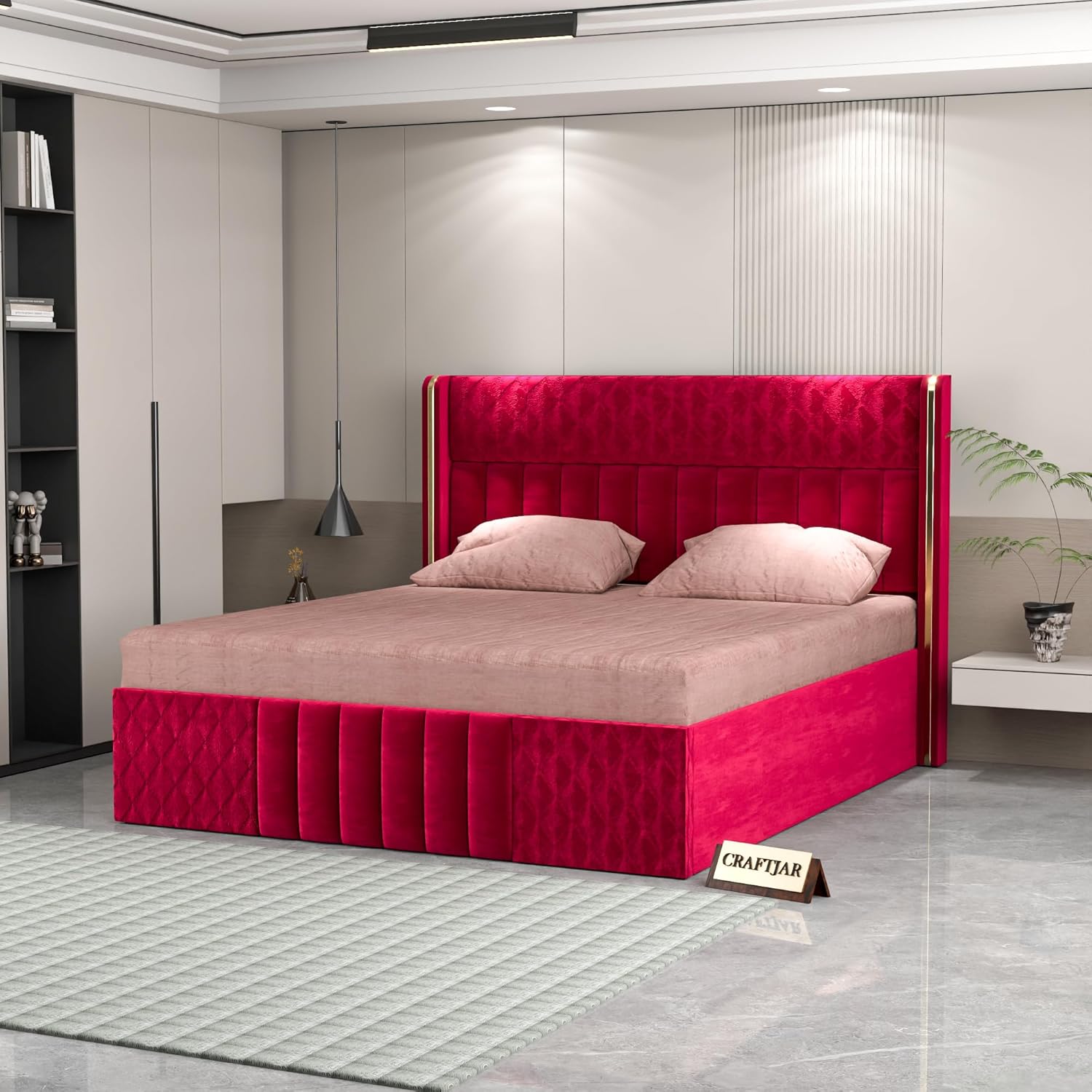 queen king size bed, king queen size bed, queen bed, king bed, king size bed, queen size bed, upholstered storage bed with box base , engineered wood king size storage bed ,