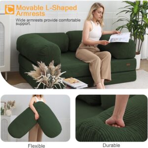 COMAX 4-in-1 Convertible Futon – Foldable Queen Floor Sofa - Image 5