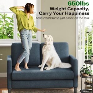 loveseat sofa, small sofa, fabric couch, couch sofa, Welzona small loveseat sofa, small teddy fabric couch for living room, cloud like small sofa for bedroom