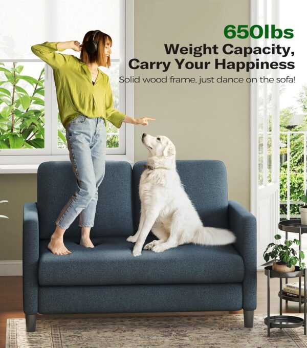 loveseat sofa, small sofa, fabric couch, couch sofa, Welzona small loveseat sofa, small teddy fabric couch for living room, cloud like small sofa for bedroom