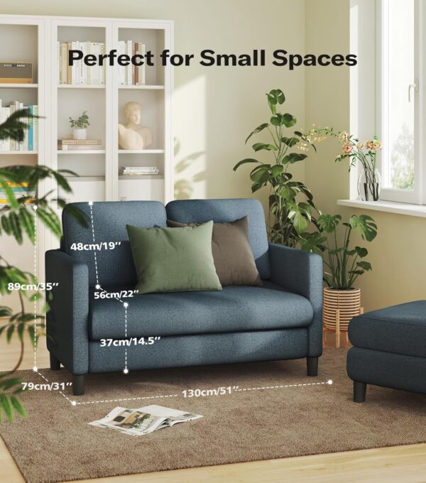 loveseat sofa, small sofa, fabric couch, couch sofa, Welzona small loveseat sofa, small teddy fabric couch for living room, cloud like small sofa for bedroom