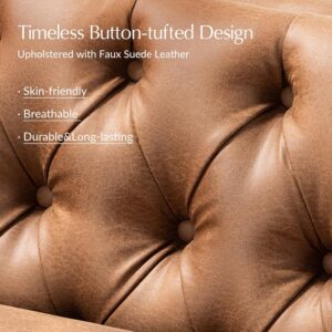 faux leather sofa, leather sofa, extra long faux leather sofa 84 inch, 3 seater faux leather couch for living room, mid century modern faux leather sofa