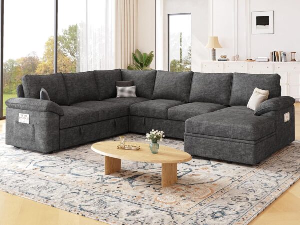 sleeper sofa, sectional sleeper sofa, sofa with storage, fabric sofa bed