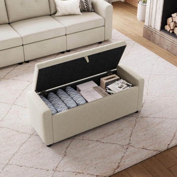 ottoman bench, storage ottoman bench, coffee table bench, storage ottoman, ottoman with storage, oversized storage ottoman bench, chenille corduroy storage ottoman