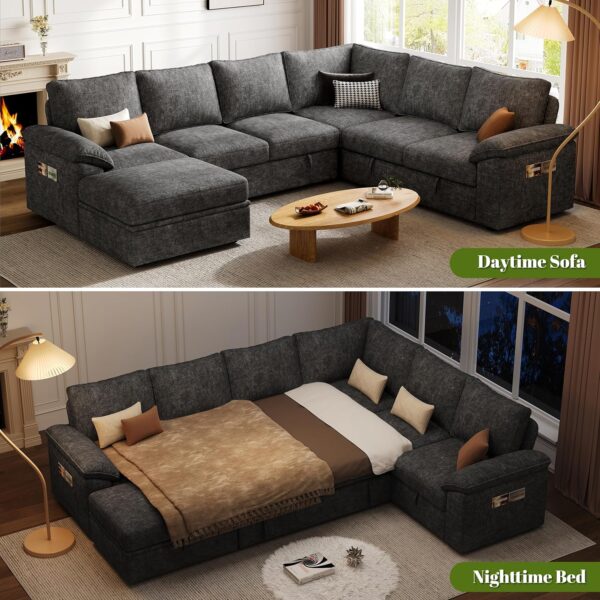 sleeper sofa, sectional sleeper sofa, sofa with storage, fabric sofa bed