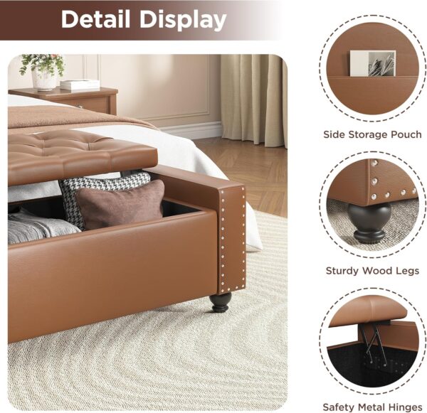 ottoman bench, leather ottoman bench, leather storage ottoman bench, storage ottoman bench, coffee table bench, storage ottoman, ottoman with storage, oversized storage ottoman bench, faux leather storage ottoman bench, leather end of bed bench with storage