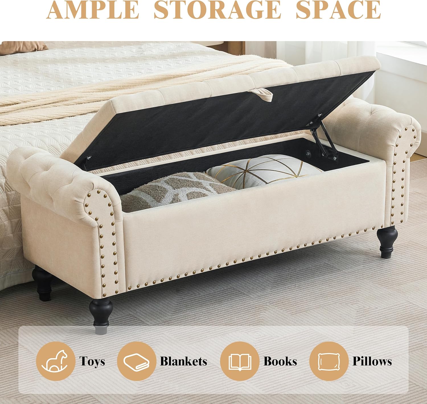 ottoman bench, storage ottoman bench, coffee table bench, storage ottoman, ottoman with storage, oversized storage ottoman bench, chenille corduroy storage ottoman