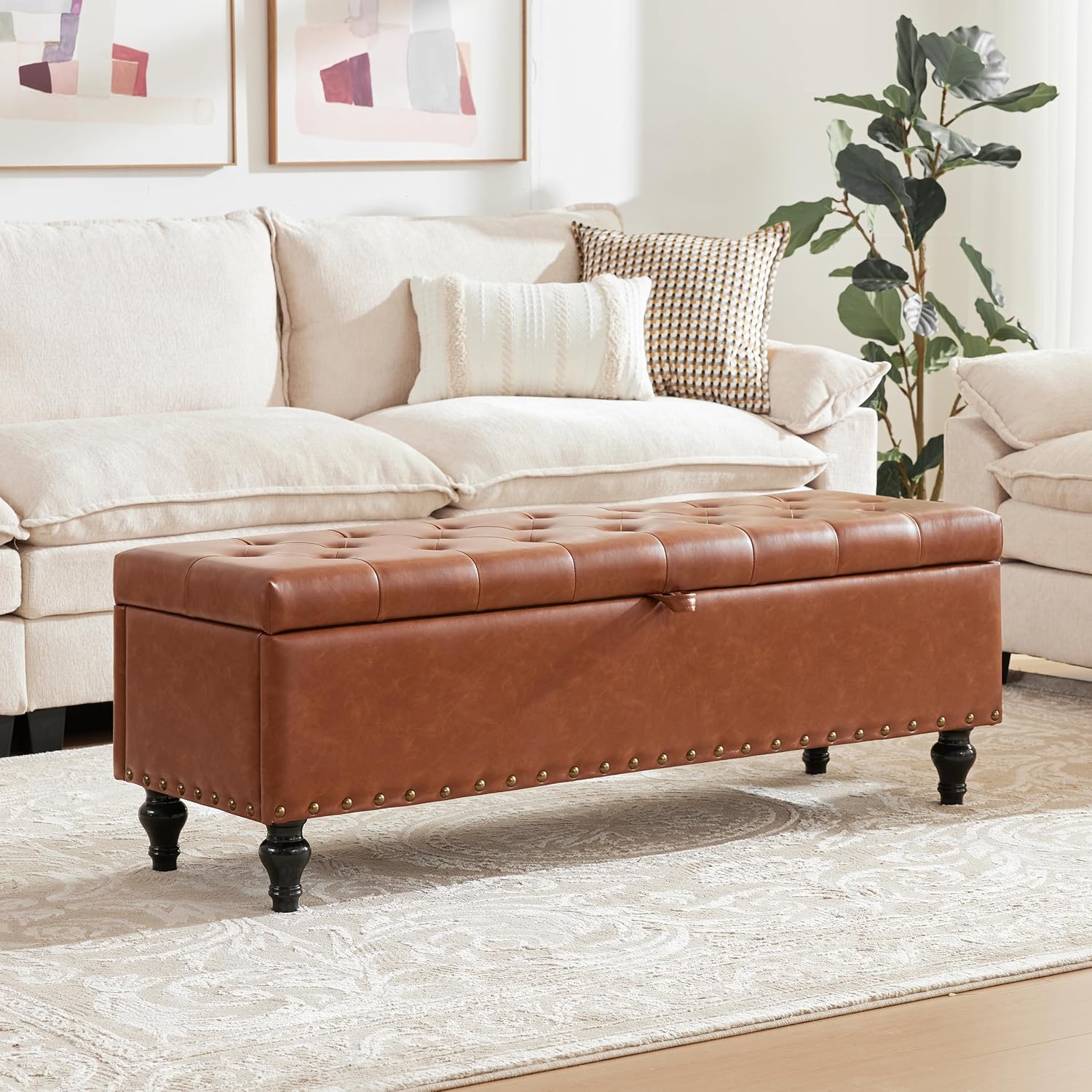 ottoman bench, leather ottoman bench, leather storage ottoman bench, storage ottoman bench, coffee table bench, storage ottoman, ottoman with storage, oversized storage ottoman bench, faux leather storage ottoman bench, leather end of bed bench with storage