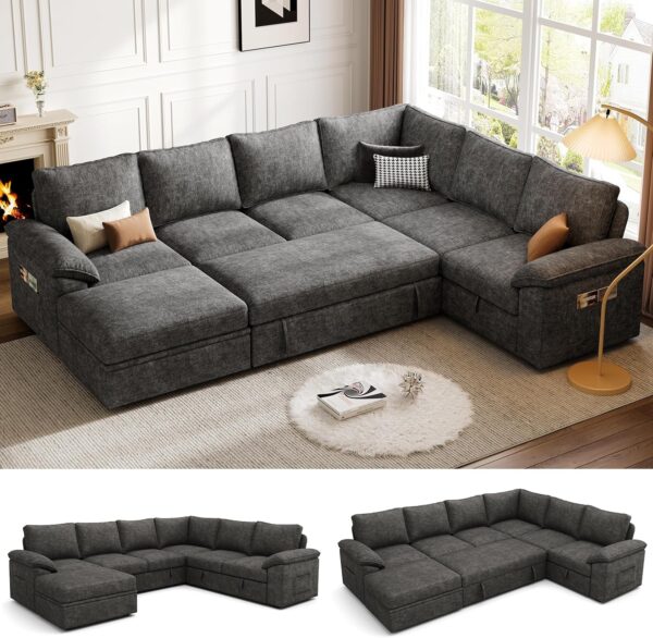sleeper sofa, sectional sleeper sofa, sofa with storage, fabric sofa bed